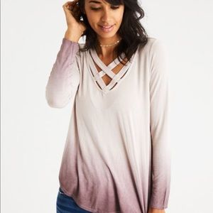 American Eagle Ombré Long Sleeve